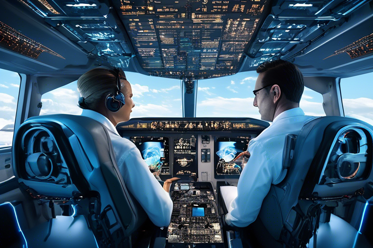 A couple of pilots in a cockpit