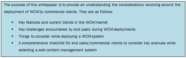 Web Content Management Provider